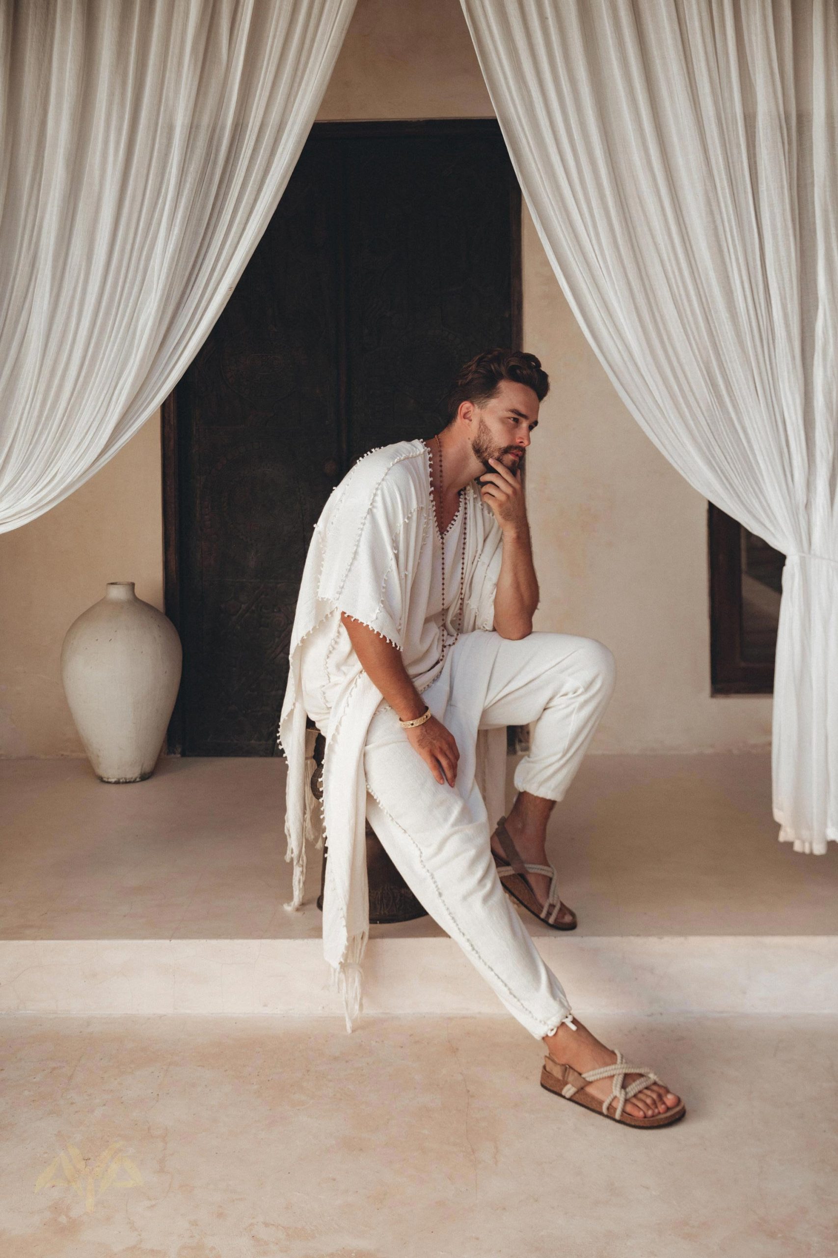 Off White Men's Boho Cargo Pants Raw Edge